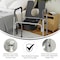 Flash Furniture Hercules Gray Shower Commode Chair with Safety Rail, Height Adjustable Frame, Padded Seat & Armrests DC-HY6458L-GRY-GG - alternate 6